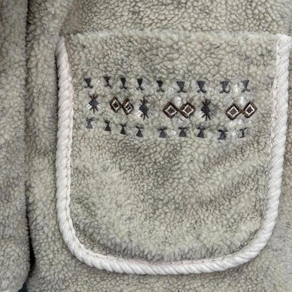 Vintage Faux Sherpa Fuzzy Cream Jacket XL - Picture 2 of 7